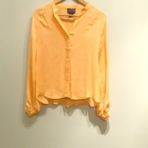 Orange silk blouse